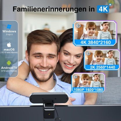 EMEEET C980 PRO 4K Konferenz Webcam - 3-in-1 mit Lautsprecher & Mikrofon