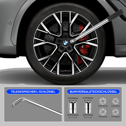 IMAYCC Scherenwagenheber 2,5 t Set mit Gummiauflage für BMW