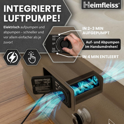 Heimfleiss Luftmatratze selbstaufblasend 100x200 cm mit Pumpe