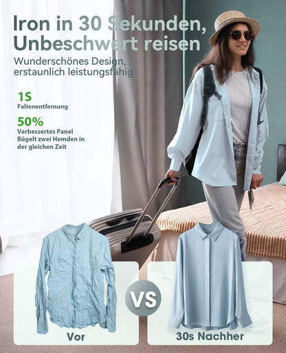 Jack & Rose K1 Reise-Dampfglätter 2-in-1 Steamer für Kleidung