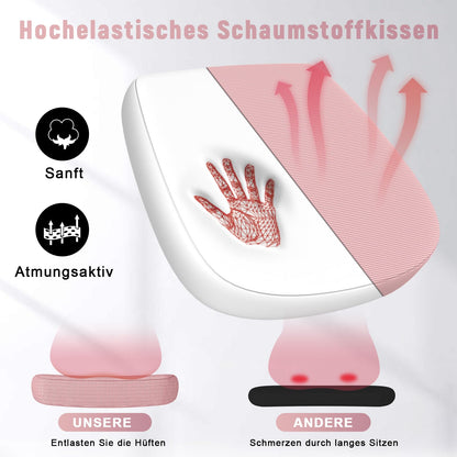rattantree Ergonomischer Bürostuhl mit Lendenstütze – Rosa