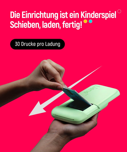 Liene Pearl K100 Sofortbilddrucker – tragbarer Zink-Fotodrucker, Grün