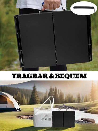 Charmline Holzkohlegrill, klappbarer BBQ-Grill, 51x35 cm, schwarz