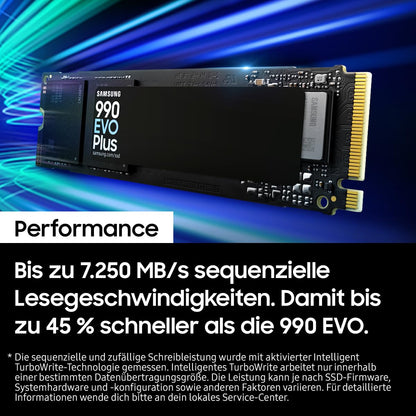 Samsung 990 EVO Plus NVMe M.2 SSD PCIe 4.0/5.0 - 2 TB