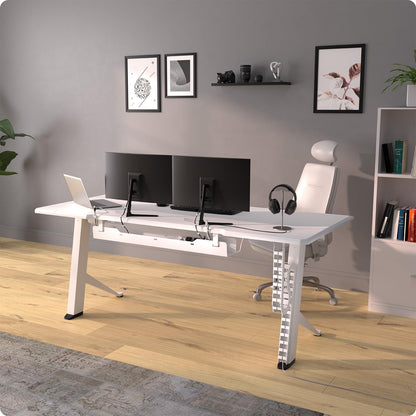 Ultimate Setup Kabelkette, flexible Schreibtisch-Kabelführung, weiss