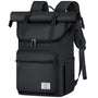 Lubardy Rolltop-Rucksack wasserdicht mit 17,3 Zoll Laptopfach, gepolsterte Schultergurte und Rolltop-Verschluss