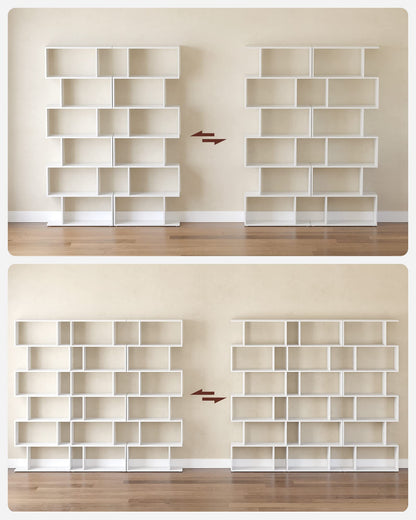 VASAGLE Bücherregal LBC61WT – Standregal Weiss 6 Ebenen