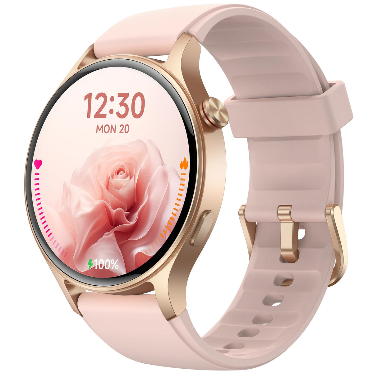 Fitpolo AR01 Smartwatch mit Telefonfunktion, AMOLED Display, Rosa