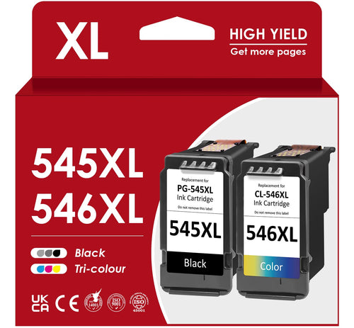 ZENOINK PG-545XL CL-546XL Druckerpatronen kompatibel für Canon Pixma, schwarze und farbige Tintenpatrone im Multipack