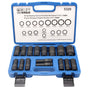 CCLIFE Schlagschrauber Nüsse Set 16-teilig, 1/2" Sechskant, 10-32 mm – tiefe Kraftnüsse im Kunststoffkoffer