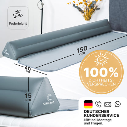 CHILDOO Rausfallschutz Bett – aufblasbares Bettgitter, 200 cm