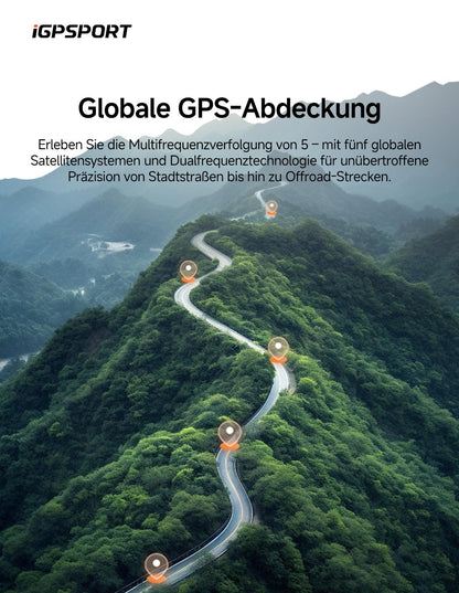 iGPSPORT BiNavi GPS-Fahrradcomputer kabellos mit 3,5-Zoll-Touchscreen