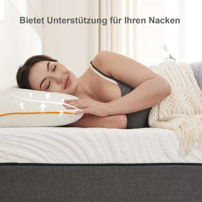 Twirest Kopfkissen 80x80 cm, Memory Foam, höhenverstellbar, 2er Set