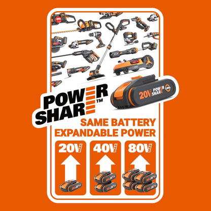 WORX Nitro WG173E.9 Akku Rasentrimmer 20V - ohne Akku/Lader