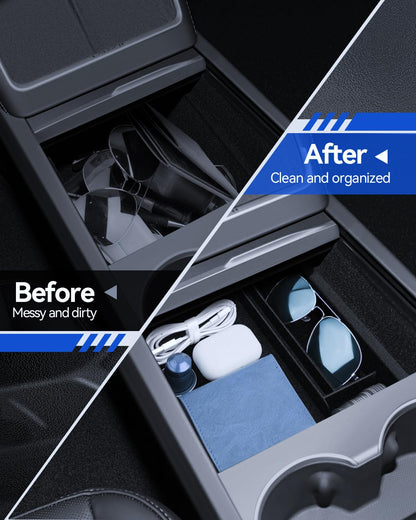 LANTU Tesla Model Y Juniper Mittelkonsole Organizer Set - 5 Pcs Beflockung