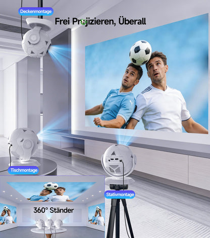 Magcubic HY300F Mini Beamer 4K Support mit Android 14 und WiFi 6