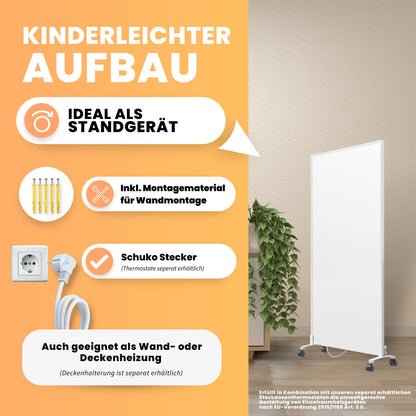BR Bringer Infrarotheizung Standgerät mobil 1200W weiss