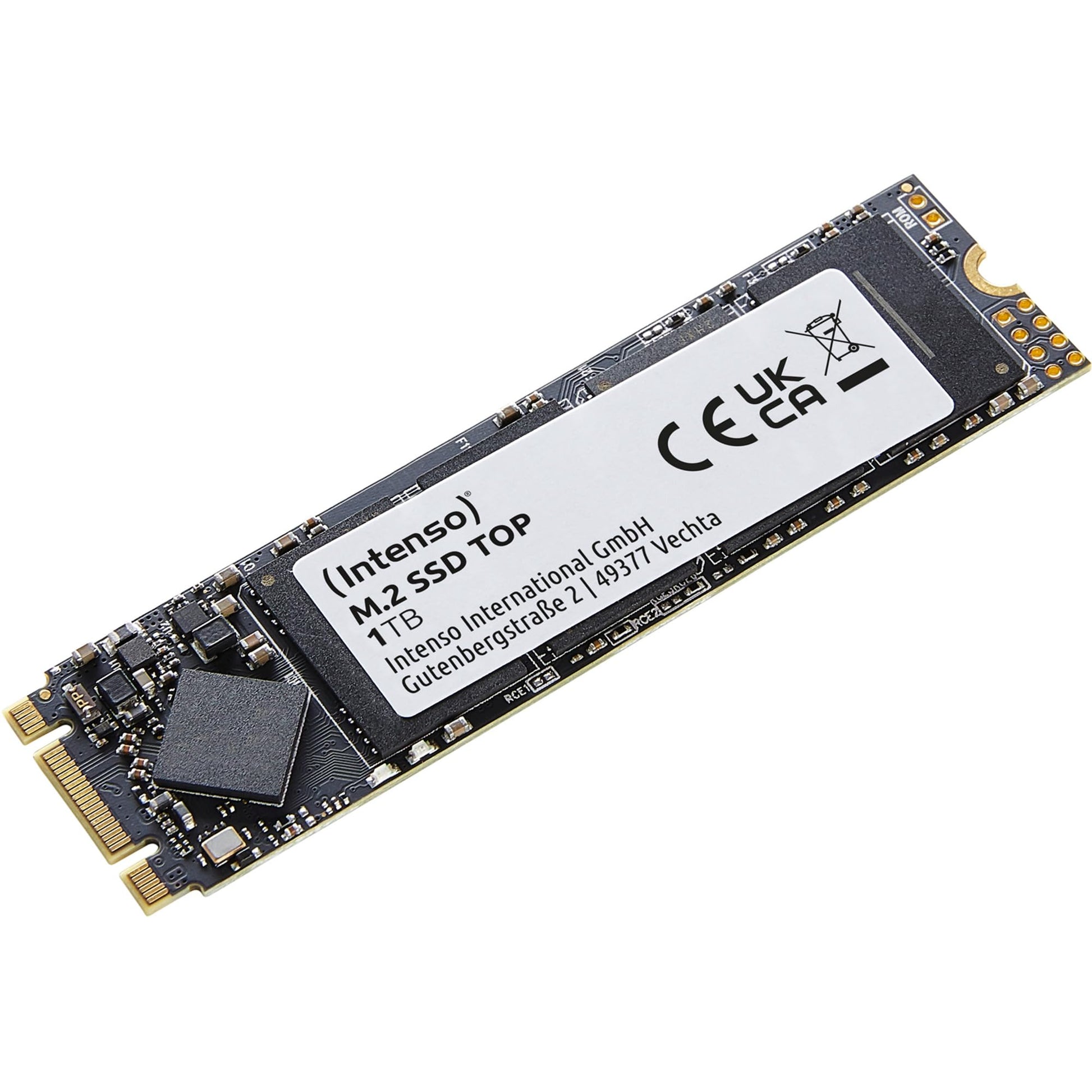 Intenso Interne M.2 Solid State Drive SATA III Top - 1 TB. Kompakte, rechteckige M.2 Platine. Schnelle Datenspeicherung für PC und Laptop.