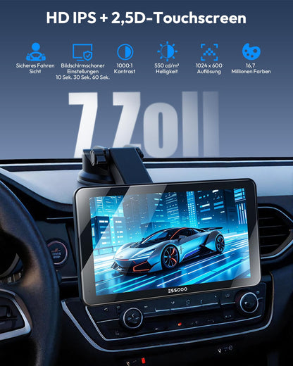 ESSGOO CarPlay Display 7 Zoll, Android Auto, Bluetooth, Rückfahrkamera