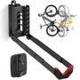 monTEK Fahrrad-Wandhalterung schwenkbar, belastbar bis 35 kg, schwarz pulverbeschichteter Stahl, einklappbar