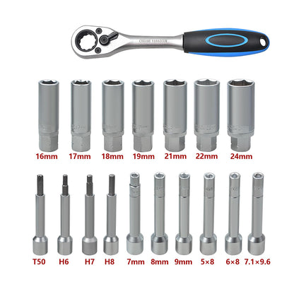 Zoomtools Stossdämpfer-Werkzeugsatz 18-teilig 1/2 Zoll für Federbein