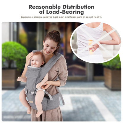 Kisdream Babytrage 9-in-1, ergonomisch, für Babys 3–36 Monate