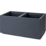 KONZEPT Pflanzkübel rechteckig 80x40x40 cm mit Rollen, anthrazit in Betonoptik