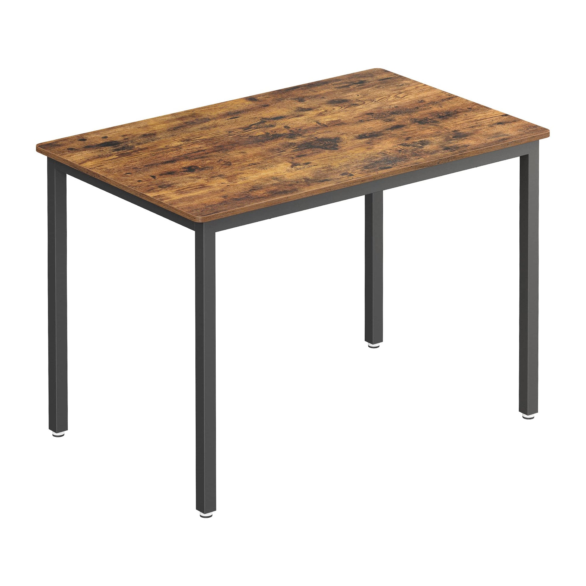 VASAGLE KDT081B01 Esstisch - Vintagebraun/Schwarz 110x70 cm. Rechteckig, vintagebraune Platte, schwarzes Gestell. Dient zum Essen.