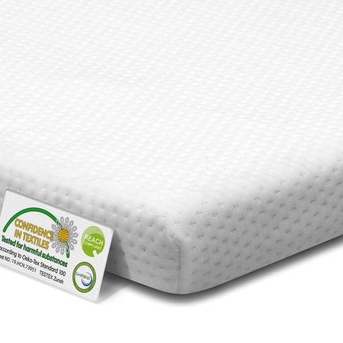 MENDALE Gelmatratzentopper 140x200cm H2/H3 - 6cm. Weißer 6cm Topper. Optimiert Komfort und Härtegrad auf Matratzen.