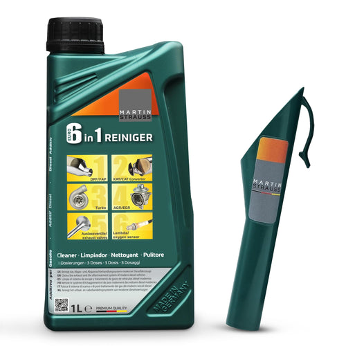 Martin Strauss Euro 6 in 1 Reiniger Diesel-Abgassystem 1 Liter, Kur für AGR, Turbo, Katalysator und DPF