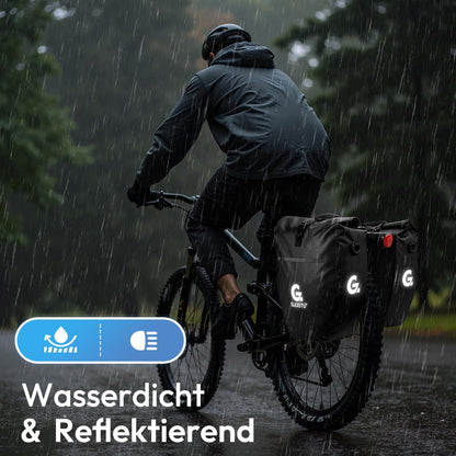 GUOOTU Gepäckträgertaschen 2er Set 56L - Schwarz