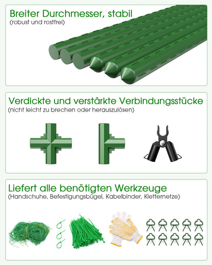 MYMULIKE Rankgitter A-Rahmen, 2er-Set Rankhilfe für Kletterpflanzen