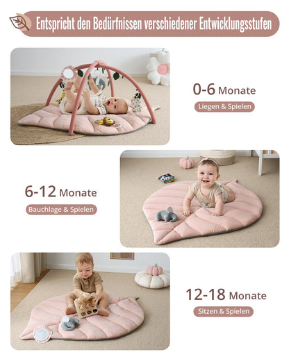 Blissful Diary Spielbogen mit Krabbeldecke, 135 × 94 cm, Kristallrosa