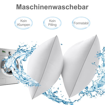 BedStory Kopfkissen 40x80 cm, 2er-Set mit Mikrofaserfüllung, waschbar