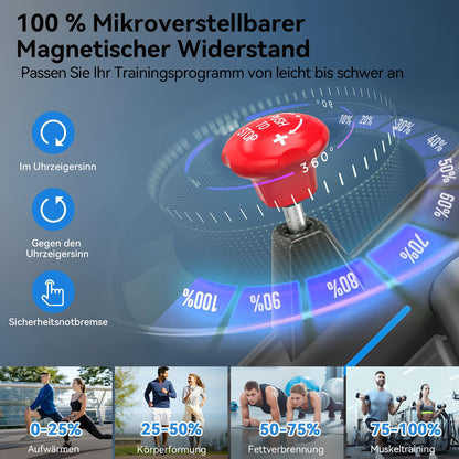 Wenoker Heimtrainer Fahrrad mit Magnetwiderstand und App, bis 160 kg