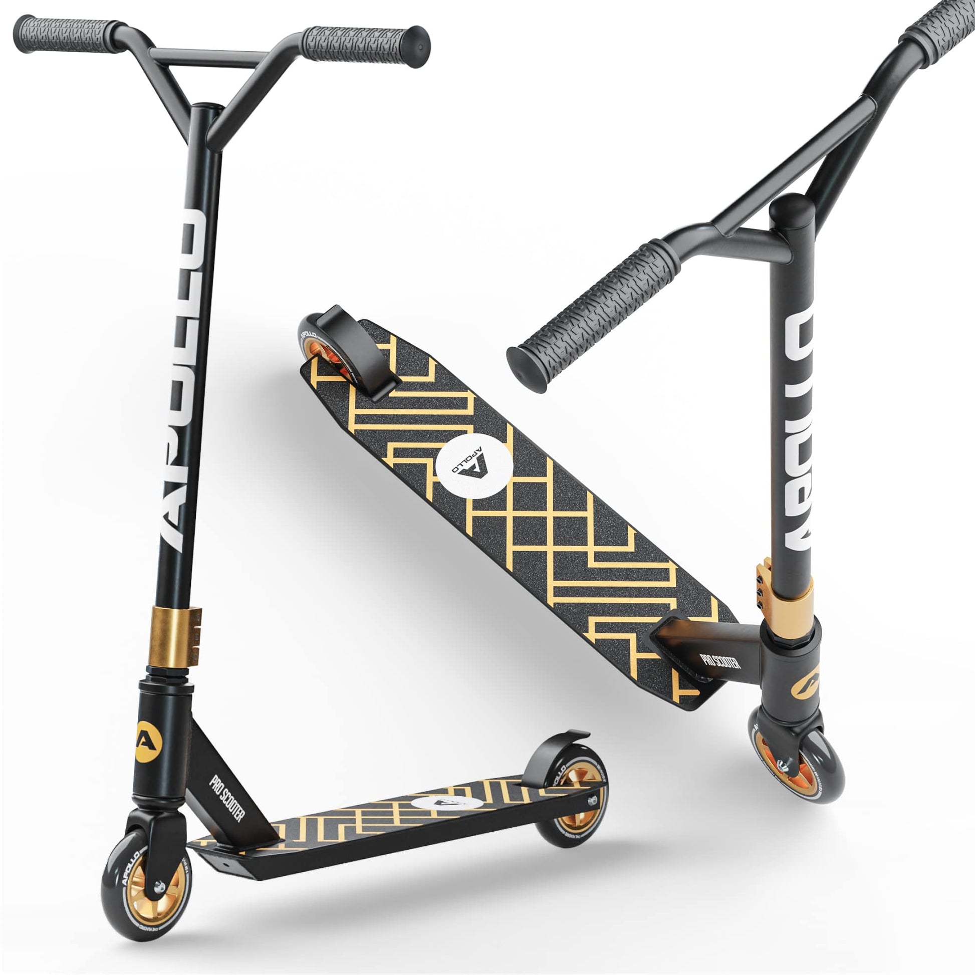 Apollo Genius Pro Kinder Freestyle-Scooter - ab 6 Jahren, robuster Scooter mit T-Bar und Deck. Ideal für Tricks und Sprünge.