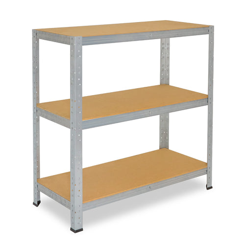 shelfplaza® Schwerlastregal Steckregal verzinkt 90x100x40cm 3 Böden. Ideal für stabile Lagerung von Lasten in Werkstätten/Lagern.