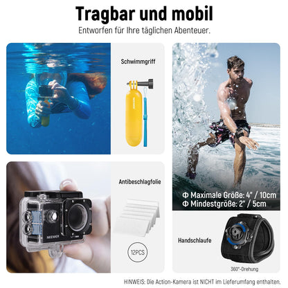 NEEWER 51-in-1 Action Kamera Zubehör Kit für GoPro, Insta360, DJI Osmo
