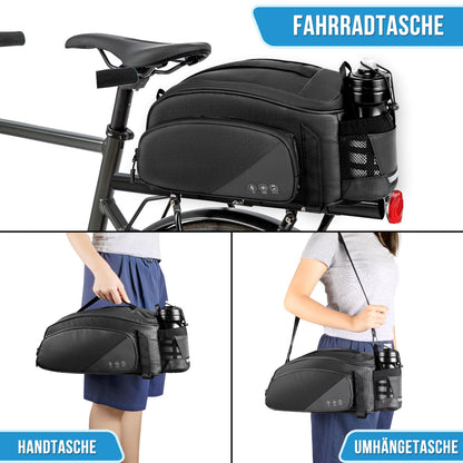 Eyein Fahrradtasche Gepäckträger 12L wasserdicht mit Schultergurt