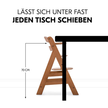 hauck Alpha+ Newborn Set Deluxe Baby Holz Hochstuhl - Walnut
