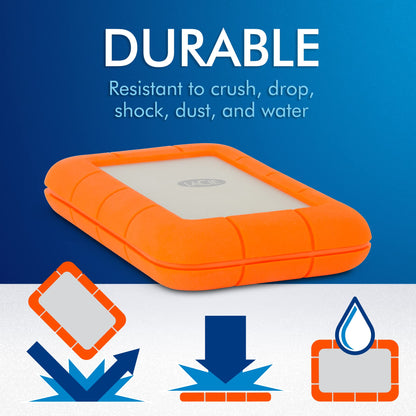 LaCie Rugged 4TB tragbare Externe Festplatte - USB-C STFR4000800