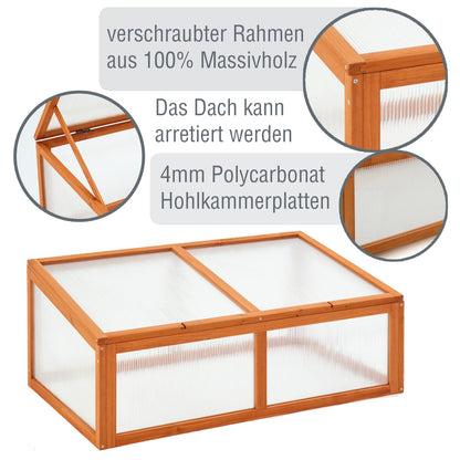 zooprinz Frühbeet HERBA Gewächshaus aus Holz und Polycarbonat
