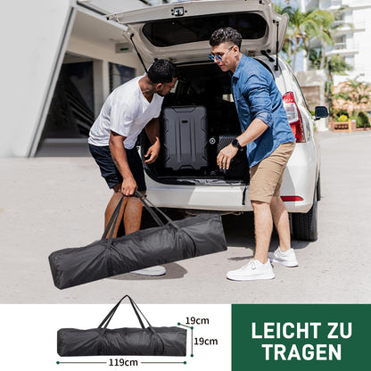 LEADZM Faltpavillon 2x2 m, Pop-up, wasserdicht, 4 Seitenteile