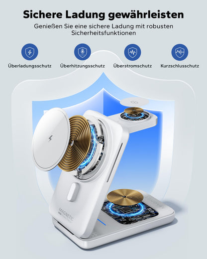 KPON S28 3-in-1 MagSafe Ladestation für iPhone, Apple Watch, AirPods
