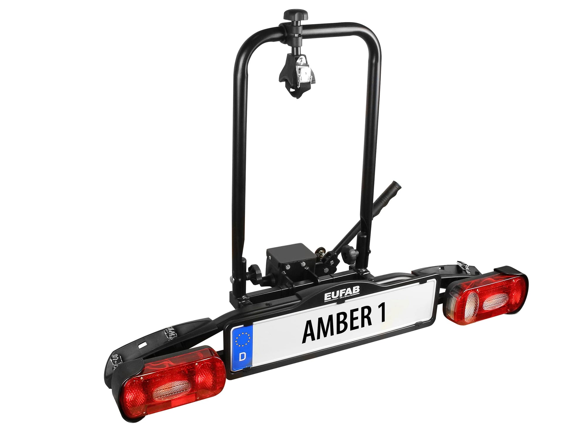 EUFAB AMBER 1 Fahrradträger 11559. Schwarzer Träger für 1 E-Bike. Ermöglicht den Transport eines E-Bikes am Fahrzeug.