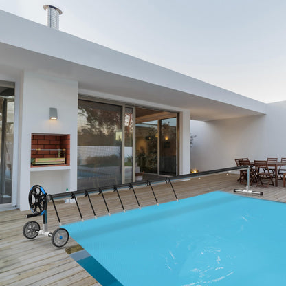 Arebos Pool-Aufroller mobil für Solar- und Poolplanen, 3 bis 5,7 m