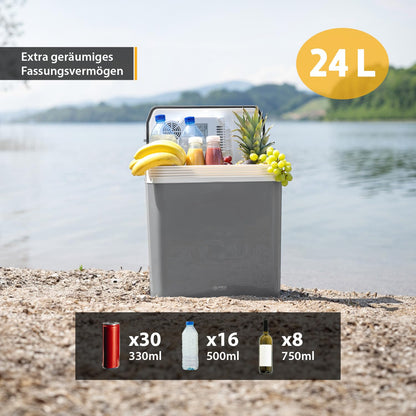 TZS First Austria Thermoelektrische Kühlbox 24L 12V/230V - Grau
