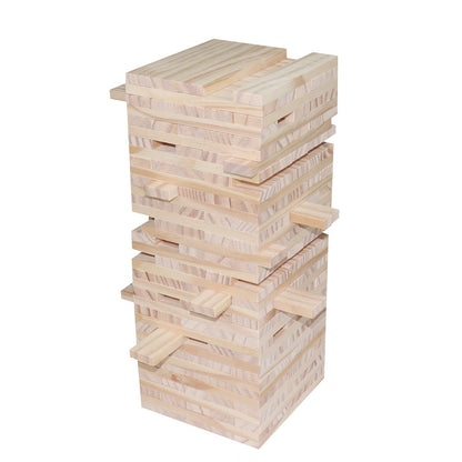 WELLGRO Holzbausteine Natur, 350 Stück, mit Aufbewahrungsbeutel