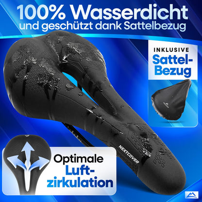 Nextcover Fahrradsattel mit Memory Foam 3.0, ergonomisch, wasserdicht