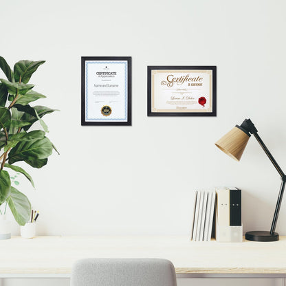 Giftgarden Bilderrahmen A4 Schwarz, 12er-Set für Wand und Tisch